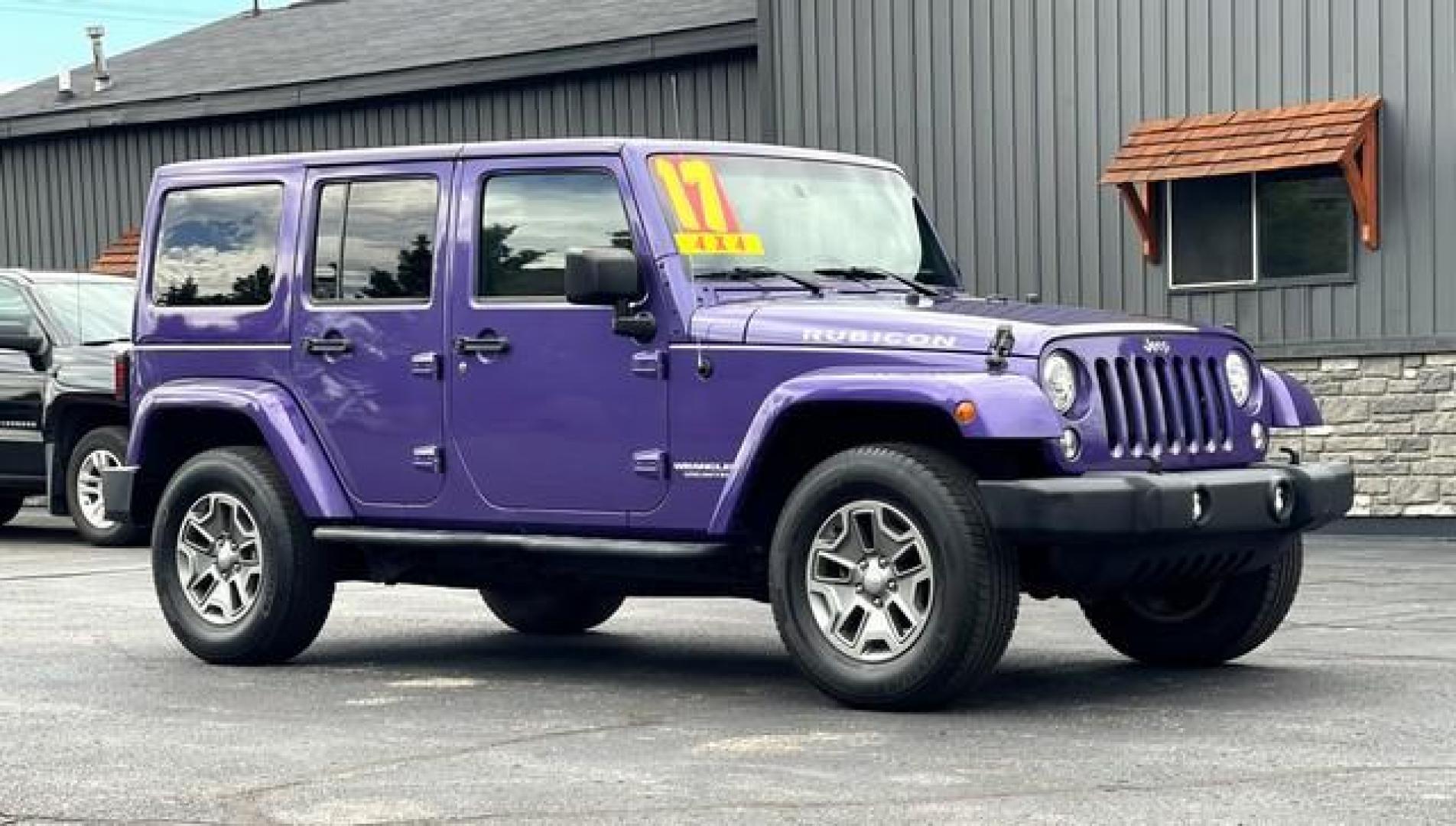 2017 PURPLE JEEP WRANGLER (1C4BJWFG0HL) with an V6,3.6L(220 CID),DOHC engine, AUTOMATIC transmission, located at 14600 Frazho Road, Warren, MI, 48089, (586) 776-3400, 42.485996, -82.974220 - Photo#4