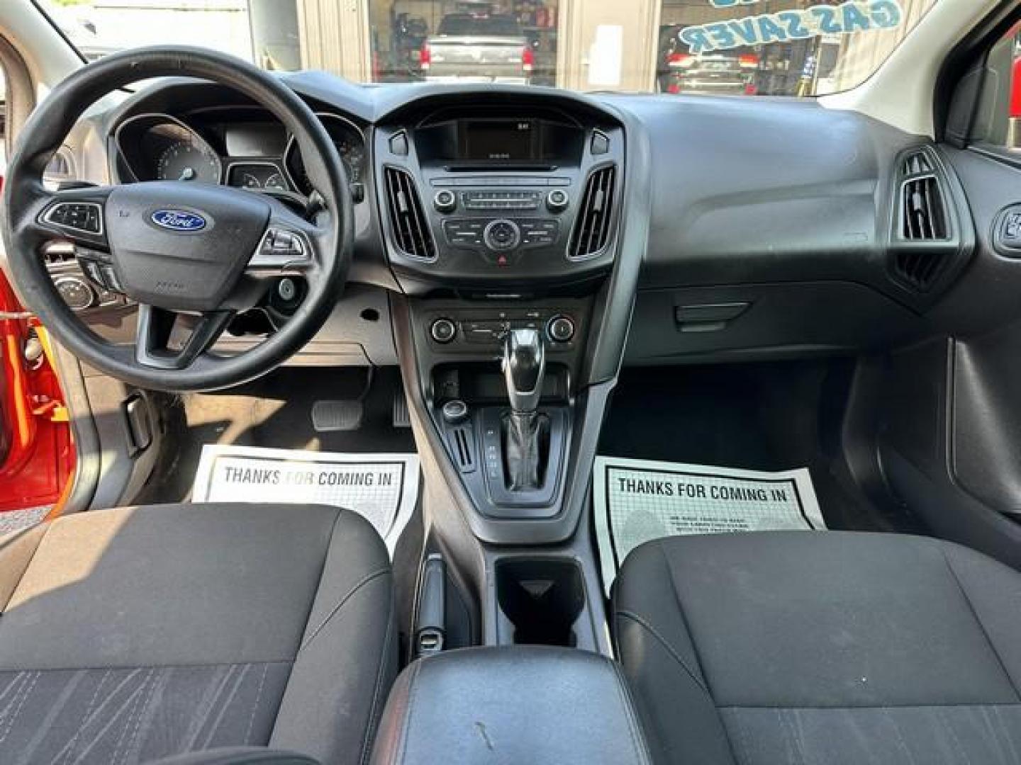 2015 RED FORD FOCUS (1FADP3F24FL) with an L4,2.0L(122 CID),DOHC engine, AUTOMATIC transmission, located at 14600 Frazho Road, Warren, MI, 48089, (586) 776-3400, 42.485996, -82.974220 - Photo#14