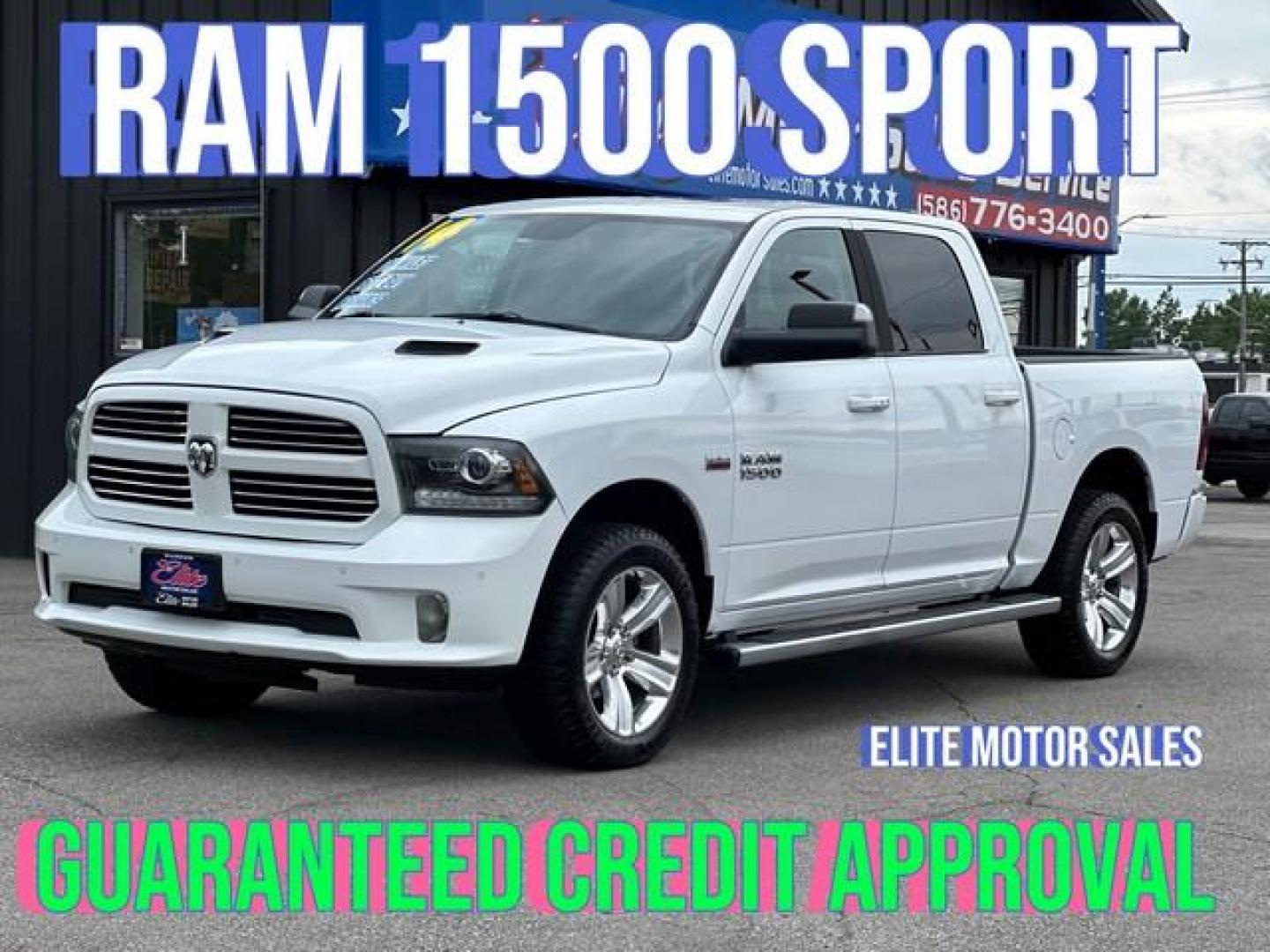 2014 WHITE RAM 1500 (1C6RR7MT1ES) with an V8,5.7L(345 CID),OHV engine, AUTOMATIC transmission, located at 14600 Frazho Road, Warren, MI, 48089, (586) 776-3400, 42.485996, -82.974220 - Photo#0