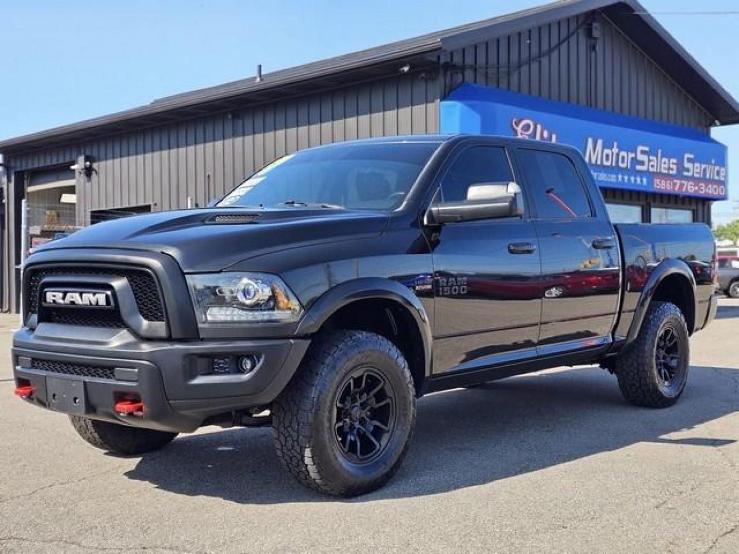 2017 BLACK RAM 1500 (1C6RR7YT9HS) with an V8,5.7L(345 CID),OHV engine, AUTOMATIC transmission, located at 14600 Frazho Road, Warren, MI, 48089, (586) 776-3400, 42.485996, -82.974220 - Photo#0