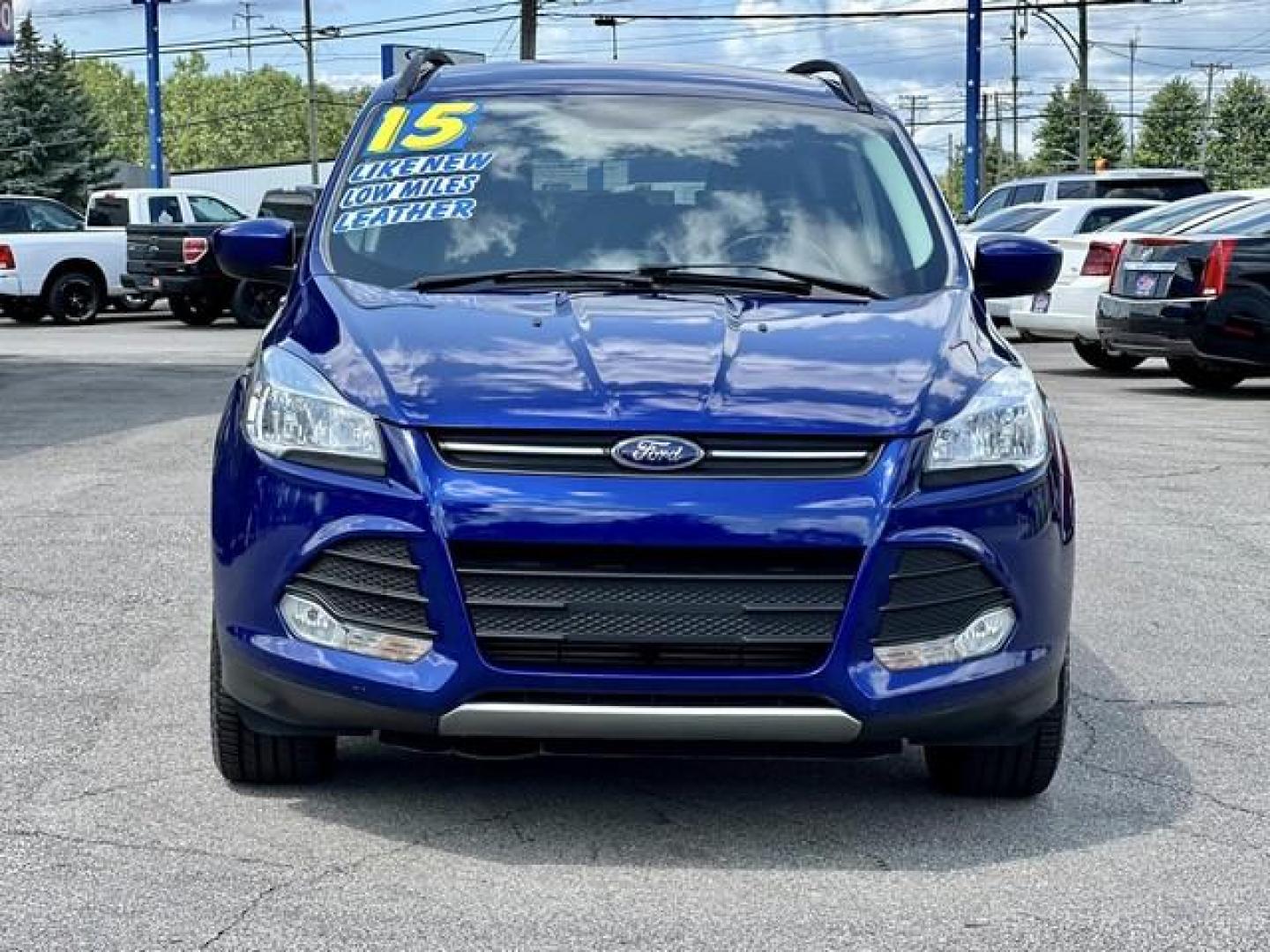 2015 BLUE FORD ESCAPE (1FMCU0GX0FU) with an L4,1.6L(97 CID),DOHC engine, AUTOMATIC transmission, located at 14600 Frazho Road, Warren, MI, 48089, (586) 776-3400, 42.485996, -82.974220 - Photo#1