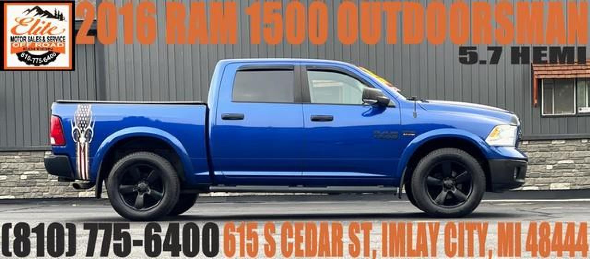 2016 BLUE RAM 1500 (1C6RR7LT9GS) with an V8,5.7L(345 CID),OHV engine, AUTOMATIC transmission, located at 14600 Frazho Road, Warren, MI, 48089, (586) 776-3400, 42.485996, -82.974220 - Photo#0