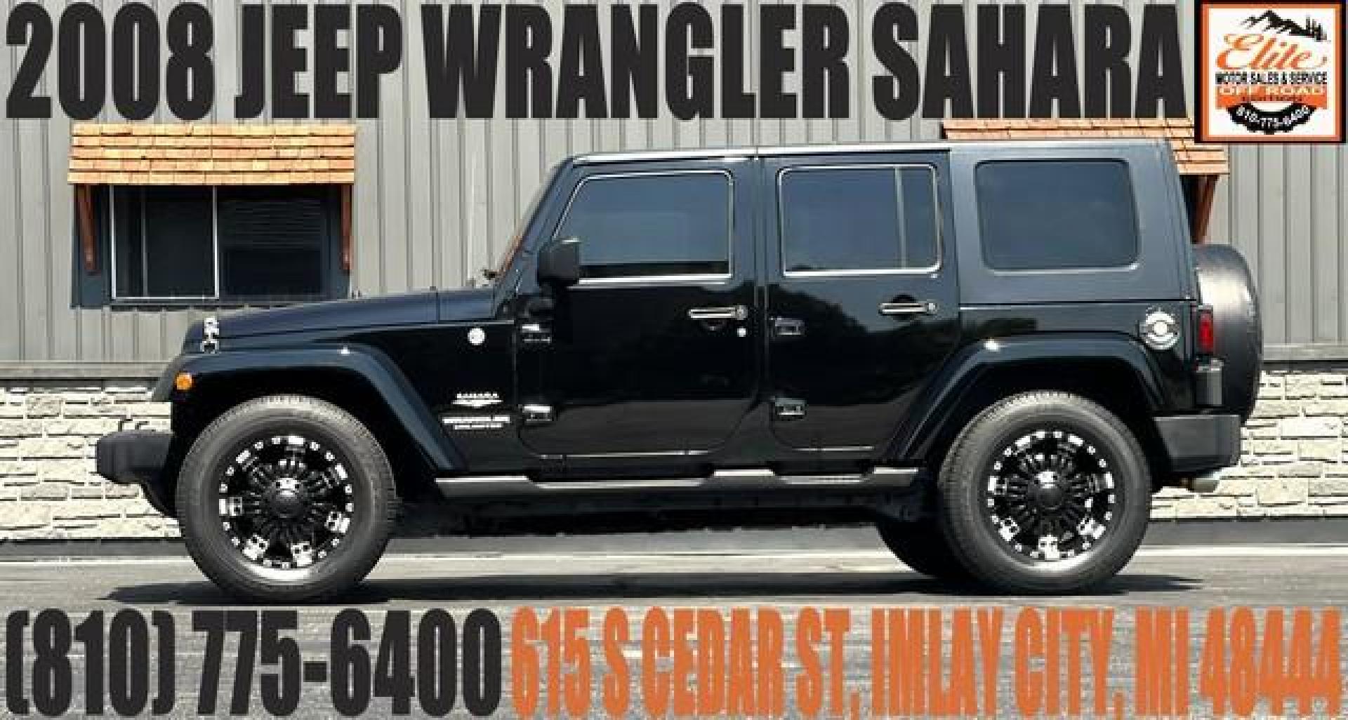 2008 BLACK JEEP WRANGLER (1J4GA59198L) with an V6,3.8L(231 CID),OHV engine, AUTOMATIC transmission, located at 14600 Frazho Road, Warren, MI, 48089, (586) 776-3400, 42.485996, -82.974220 - Photo#0