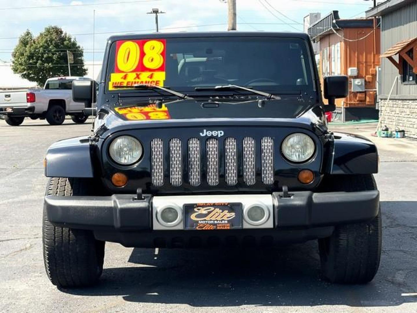 2008 BLACK JEEP WRANGLER (1J4GA59198L) with an V6,3.8L(231 CID),OHV engine, AUTOMATIC transmission, located at 14600 Frazho Road, Warren, MI, 48089, (586) 776-3400, 42.485996, -82.974220 - Photo#4