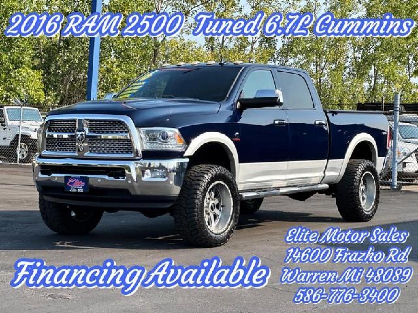 2016 BLUE RAM 2500 (3C6UR5FL2GG) with an L6,6.7L(408 CID),OHV engine, AUTOMATIC transmission, located at 14600 Frazho Road, Warren, MI, 48089, (586) 776-3400, 42.485996, -82.974220 - Photo#0