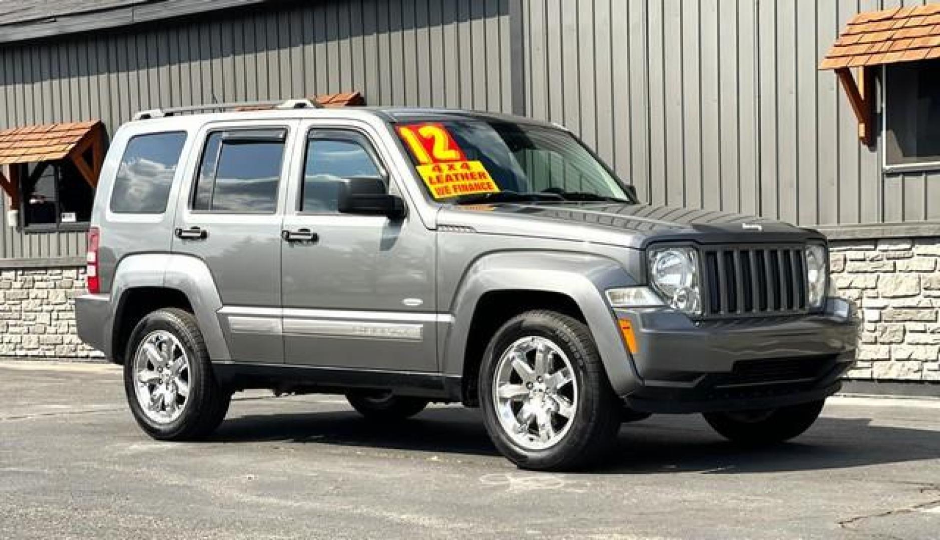 2012 GREY JEEP LIBERTY (1C4PJMAK1CW) with an V6,3.7L(226 CID),SOHC engine, AUTOMATIC transmission, located at 14600 Frazho Road, Warren, MI, 48089, (586) 776-3400, 42.485996, -82.974220 - Photo#4