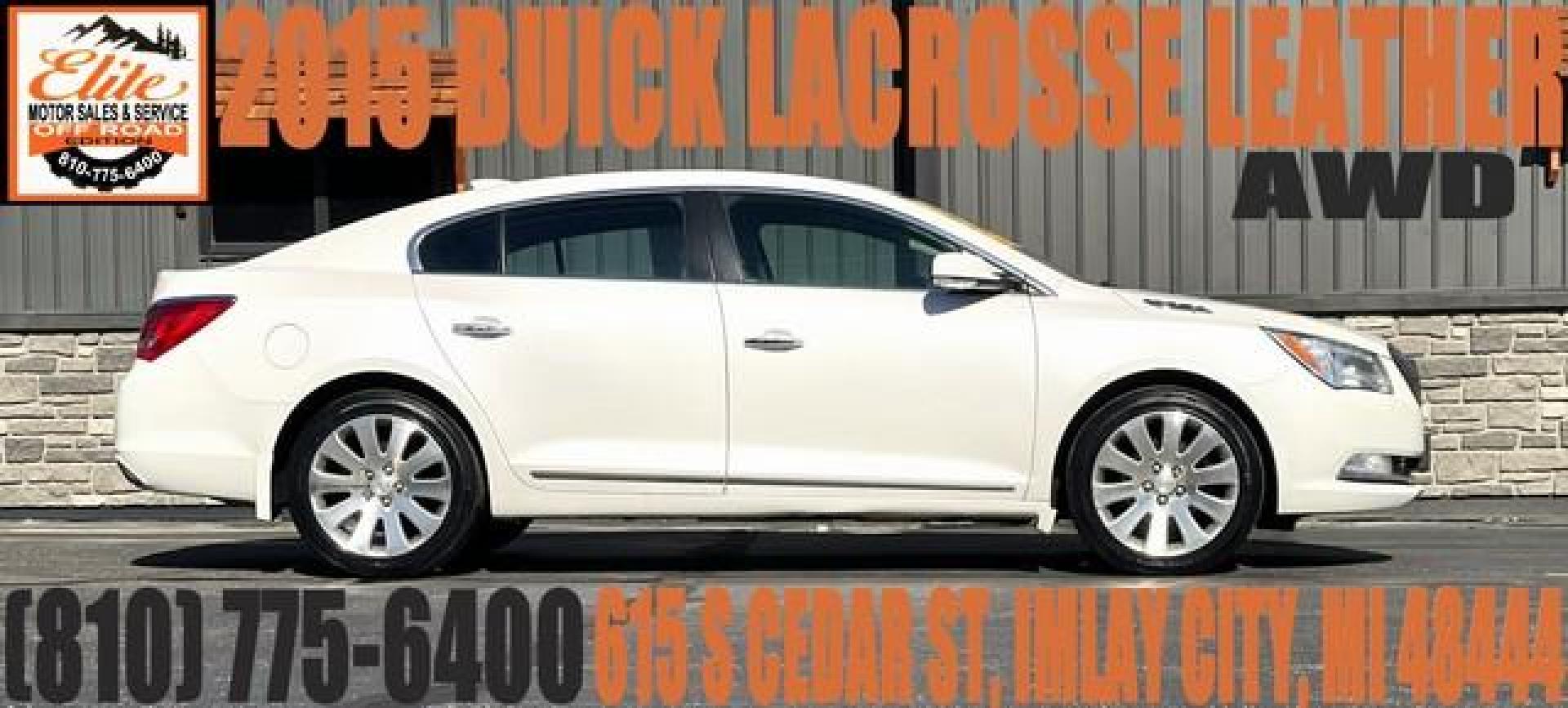 2015 WHITE BUICK LACROSSE (1G4GC5G37FF) with an V6,3.6L(217 CID),DOHC engine, AUTOMATIC transmission, located at 14600 Frazho Road, Warren, MI, 48089, (586) 776-3400, 42.485996, -82.974220 - Photo#0