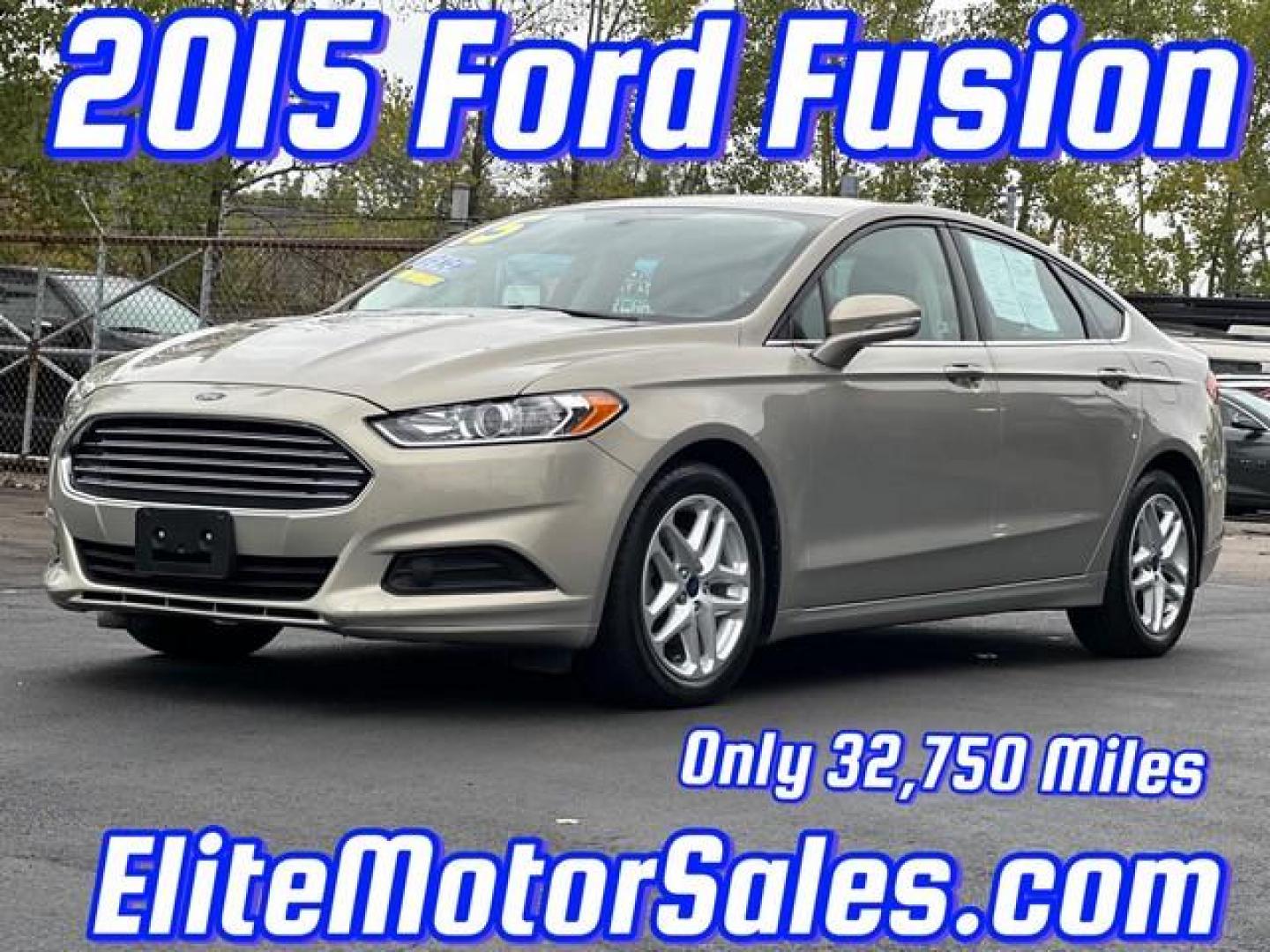 2015 TAN FORD FUSION (3FA6P0HD3FR) with an L4,1.5L(91 CID),DOHC engine, AUTOMATIC transmission, located at 14600 Frazho Road, Warren, MI, 48089, (586) 776-3400, 42.485996, -82.974220 - Photo#0