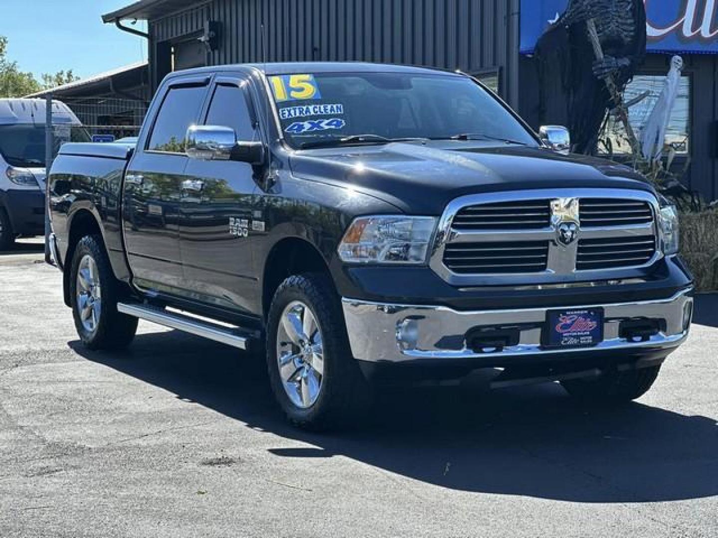 2015 BLACK RAM 1500 (1C6RR7LT2FS) with an V8,5.7L(345 CID),OHV engine, AUTOMATIC transmission, located at 14600 Frazho Road, Warren, MI, 48089, (586) 776-3400, 42.485996, -82.974220 - Photo#2