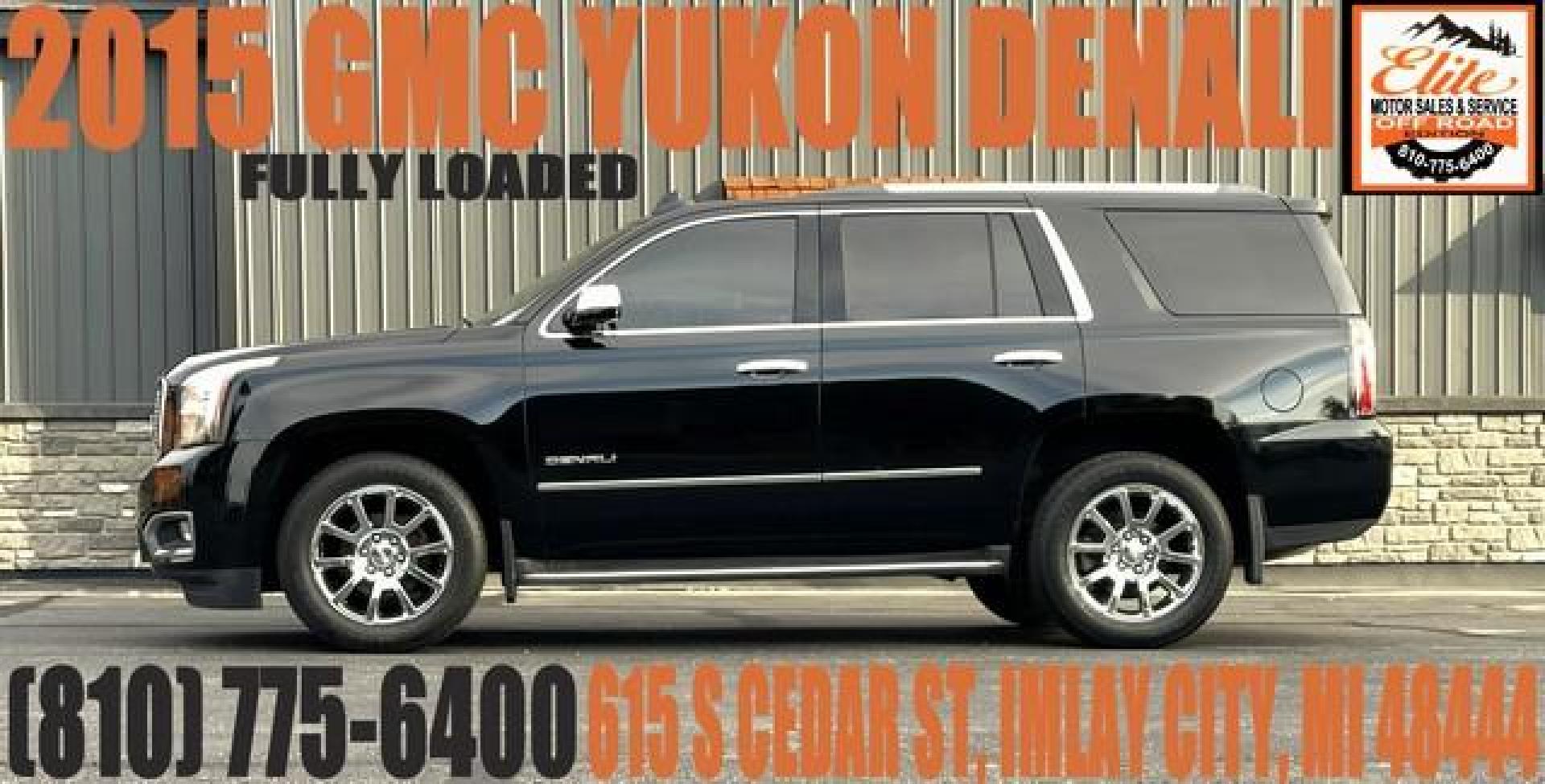 2015 BLACK GMC YUKON DENALI (1GKS2CKJ0FR) with an V8,6.2L(376 CID),OHV engine, AUTOMATIC transmission, located at 14600 Frazho Road, Warren, MI, 48089, (586) 776-3400, 42.485996, -82.974220 - Photo#0