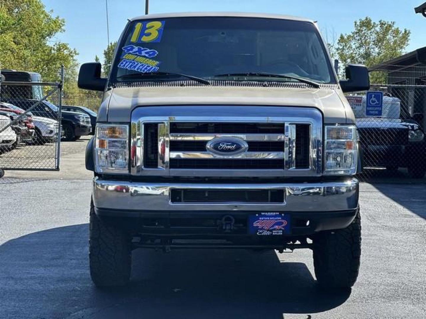 2013 CREAM FORD E-350 SUPER DUTY (1FBNE3BL7DD) with an V8,5.4L(330 CID),SOHC engine, AUTOMATIC transmission, located at 14600 Frazho Road, Warren, MI, 48089, (586) 776-3400, 42.485996, -82.974220 - Photo#1