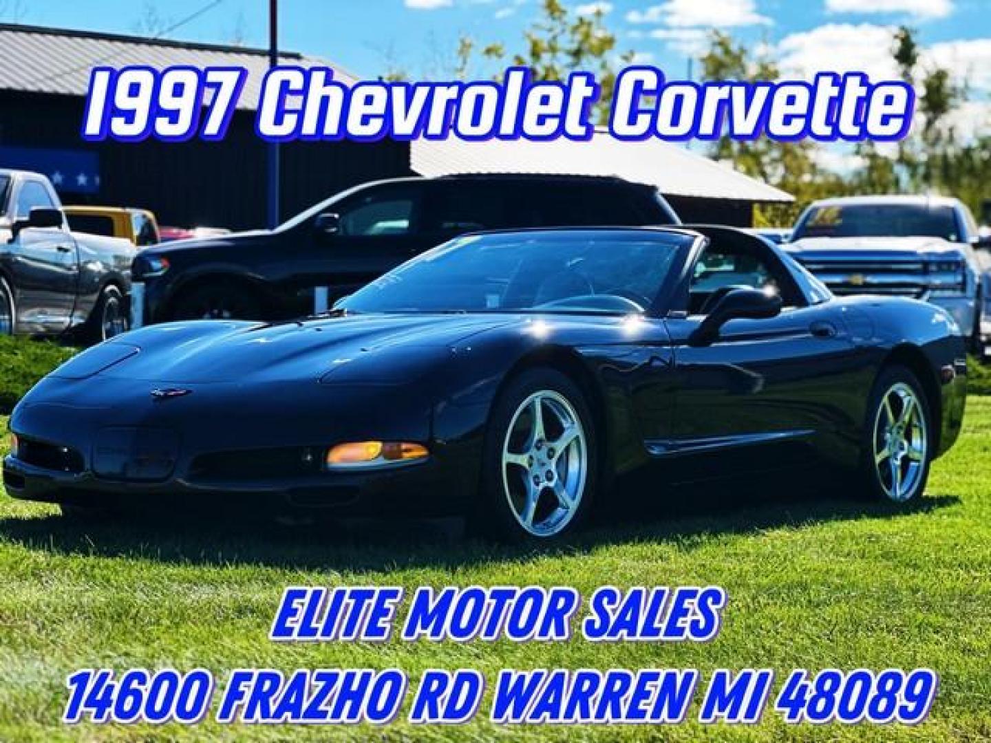 1997 BLACK CHEVROLET CORVETTE (1G1YY22G4V5) with an 5.7L V8 engine, AUTOMATIC transmission, located at 14600 Frazho Road, Warren, MI, 48089, (586) 776-3400, 42.485996, -82.974220 - Photo#0