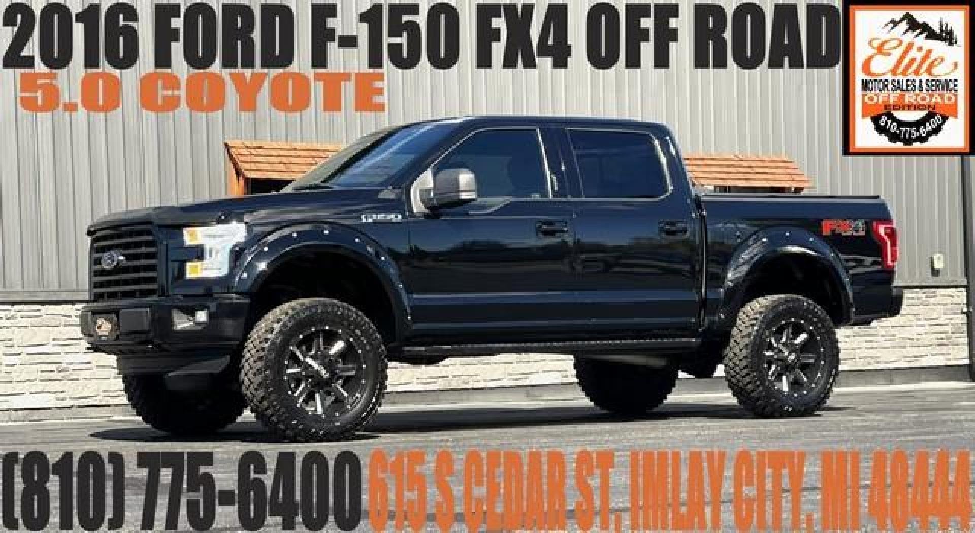 2016 BLACK FORD F-150 (1FTEW1EF7GF) with an V8,5.0L(302 CID),DOHC engine, AUTOMATIC transmission, located at 14600 Frazho Road, Warren, MI, 48089, (586) 776-3400, 42.485996, -82.974220 - Photo#0