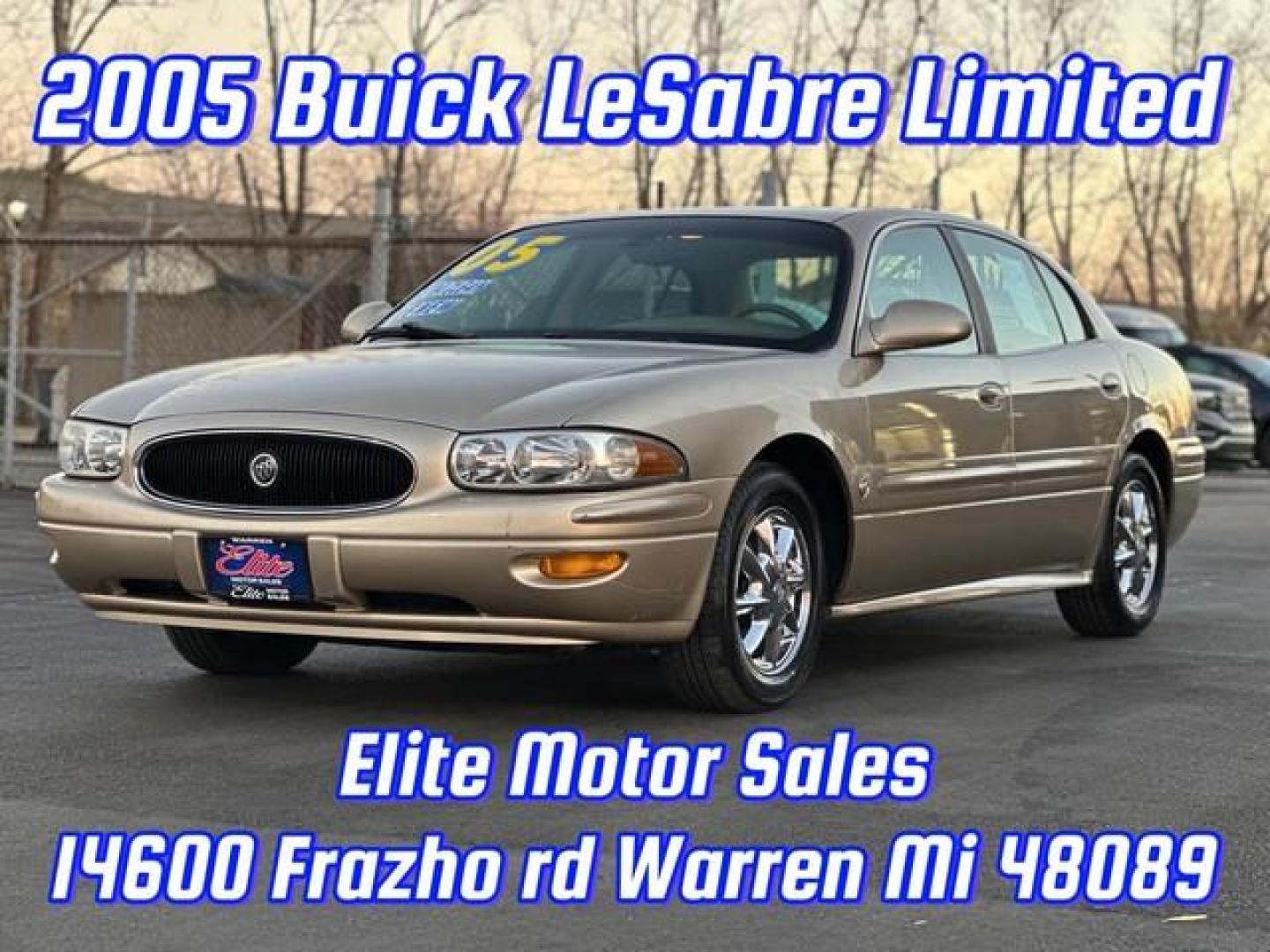 2005 GOLD BUICK LESABRE (1G4HR54K75U) with an V6,3.8L(231 CID),OHV engine, AUTOMATIC transmission, located at 14600 Frazho Road, Warren, MI, 48089, (586) 776-3400, 42.485996, -82.974220 - Photo#0