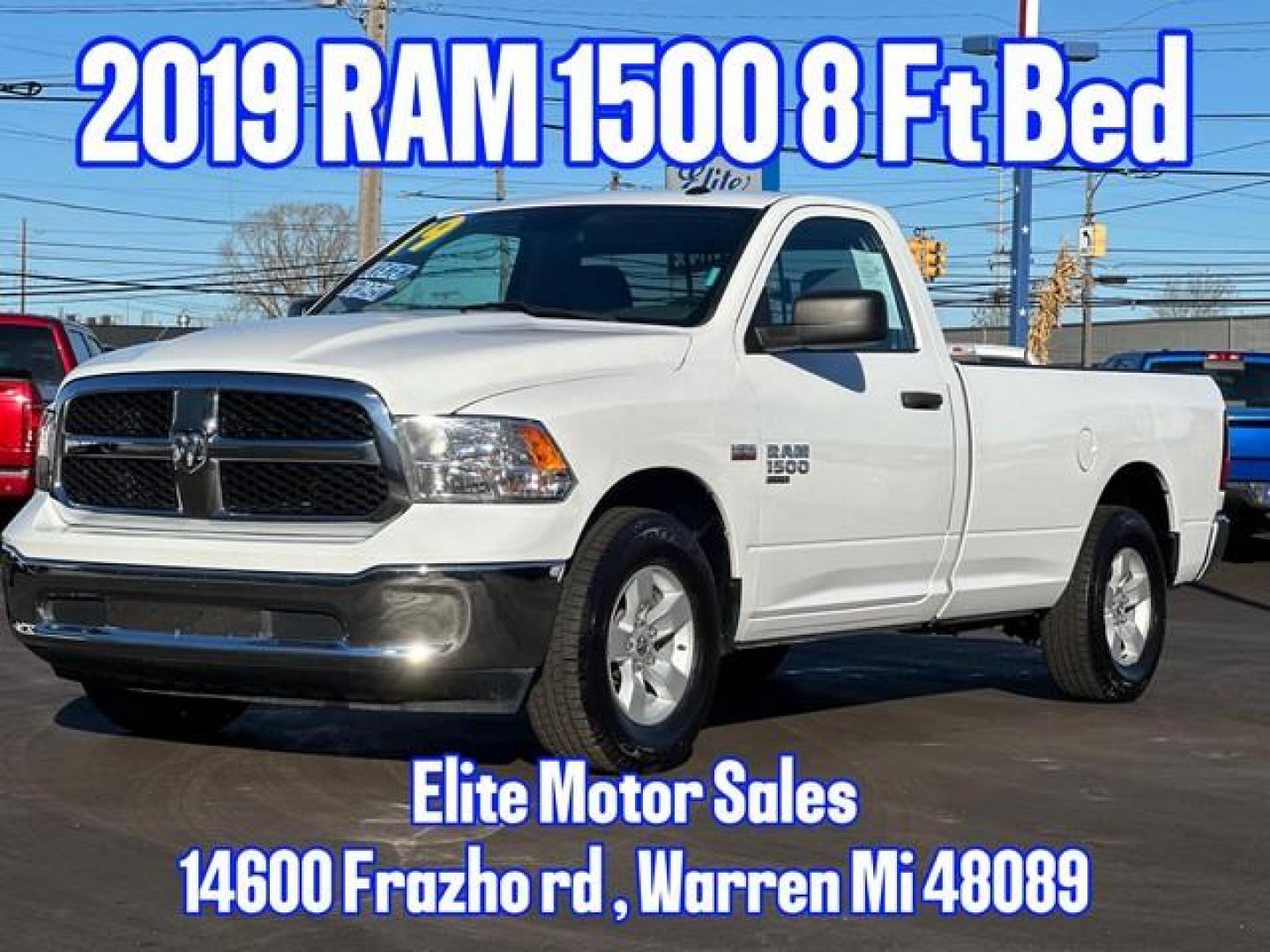 2019 WHITE RAM 1500 CLASSIC (3C6JR6DT5KG) with an V8,5.7L(345 CID), engine, AUTOMATIC transmission, located at 14600 Frazho Road, Warren, MI, 48089, (586) 776-3400, 42.485996, -82.974220 - Photo#0