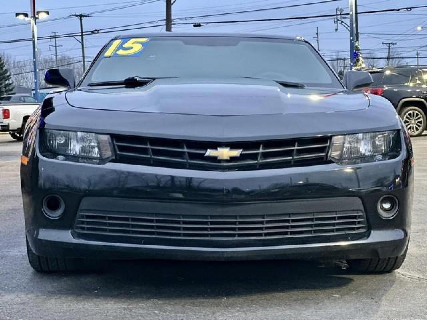 2015 BLACK CHEVROLET CAMARO (2G1FB1E30F9) with an V6,3.6L(217 CID),DOHC engine, AUTOMATIC transmission, located at 14600 Frazho Road, Warren, MI, 48089, (586) 776-3400, 42.485996, -82.974220 - Photo#1