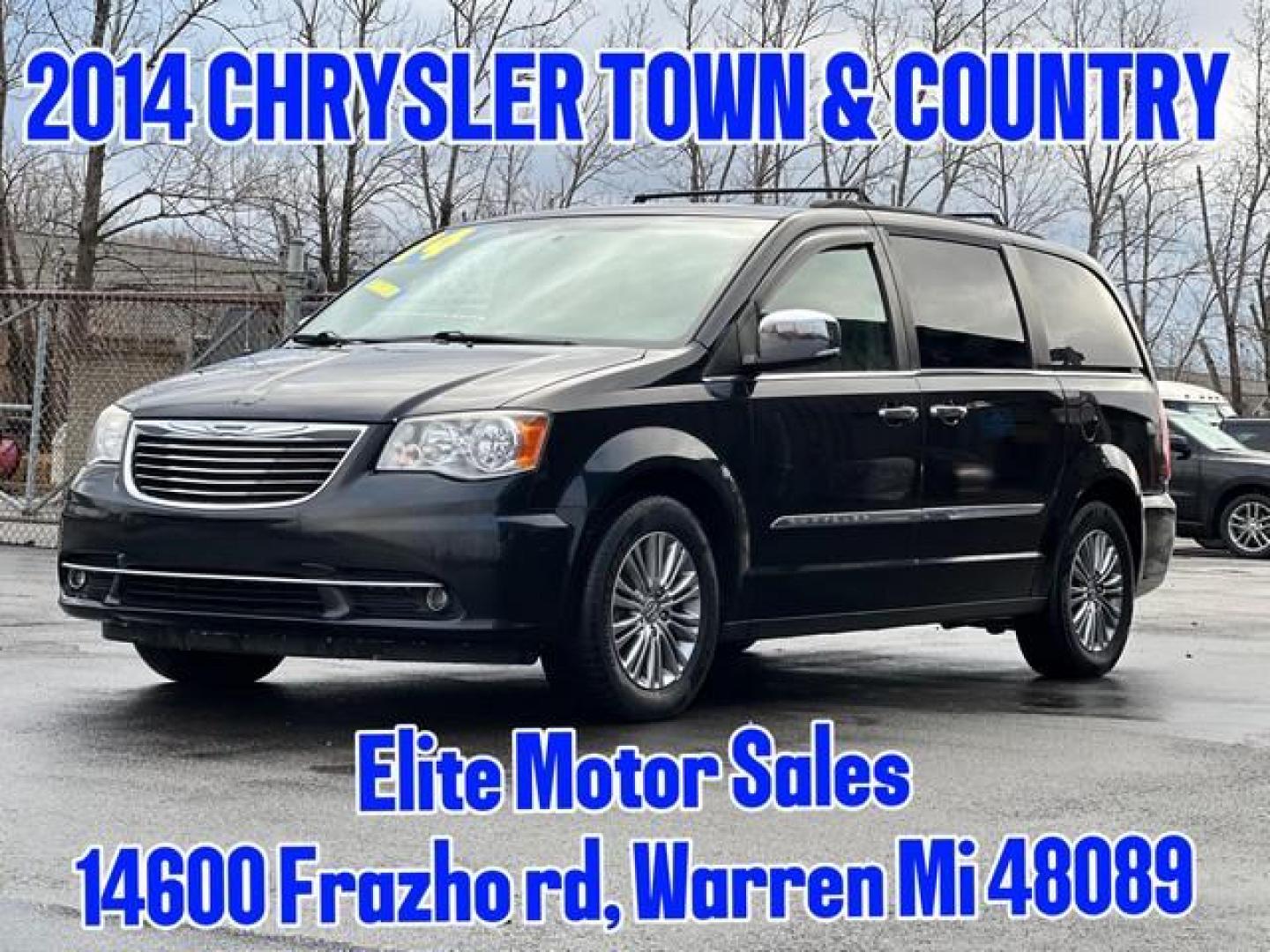 2014 BLACK CHRYSLER TOWN and COUNTRY (2C4RC1CG1ER) with an V6,3.6L(220 CID),DOHC engine, AUTOMATIC transmission, located at 14600 Frazho Road, Warren, MI, 48089, (586) 776-3400, 42.485996, -82.974220 - Photo#0