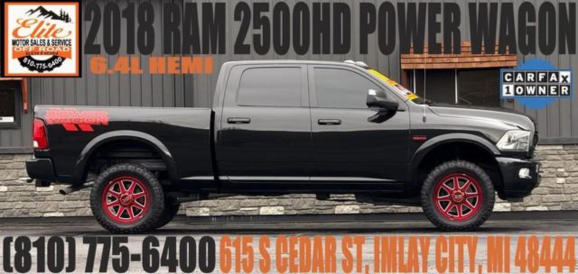 2018 BLACK RAM 2500 (3C6UR5DJ5JG) with an V8,6.4L(392 CID), engine, AUTOMATIC transmission, located at 14600 Frazho Road, Warren, MI, 48089, (586) 776-3400, 42.485996, -82.974220 - Photo#0