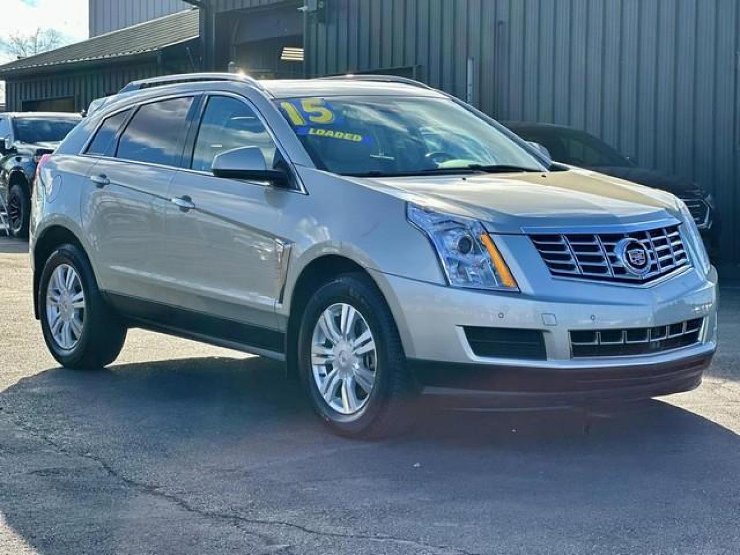 2015 TAN CADILLAC SRX (3GYFNBE39FS) with an V6,3.6L(217 CID),DOHC engine, AUTOMATIC transmission, located at 14600 Frazho Road, Warren, MI, 48089, (586) 776-3400, 42.485996, -82.974220 - Photo#3