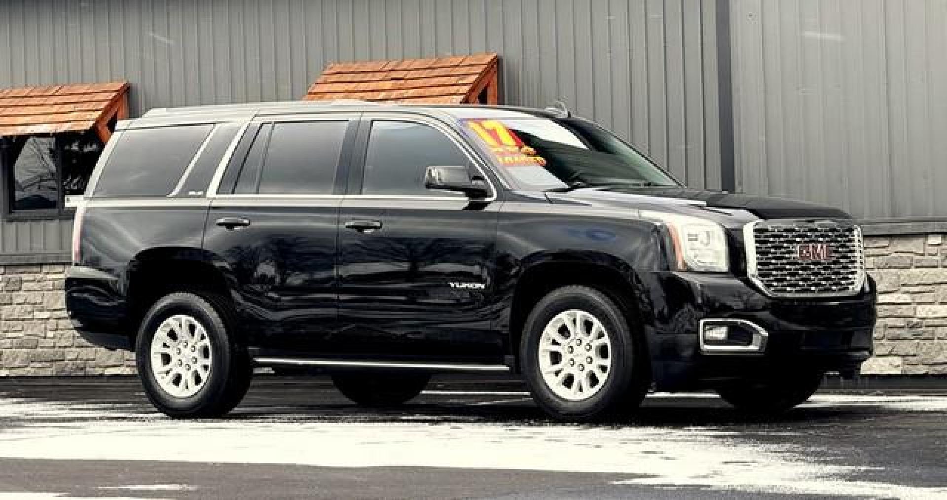 2017 BLACK GMC YUKON (1GKS2AKC1HR) with an V8,5.3L(325 CID),OHV engine, AUTOMATIC transmission, located at 14600 Frazho Road, Warren, MI, 48089, (586) 776-3400, 42.485996, -82.974220 - Photo#4