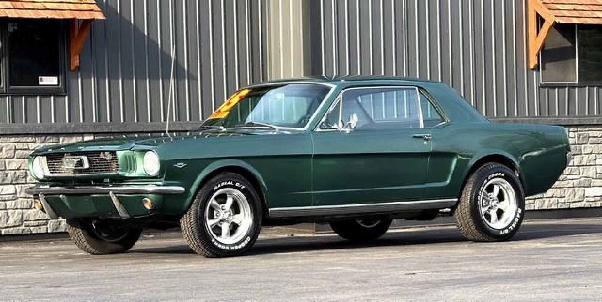 1965 GREEN FORD MUSTANG (5F07C640930) with an 289 HOLLEY 4 BARREL engine, AUTOMATIC transmission, located at 14600 Frazho Road, Warren, MI, 48089, (586) 776-3400, 42.485996, -82.974220 - Photo#2